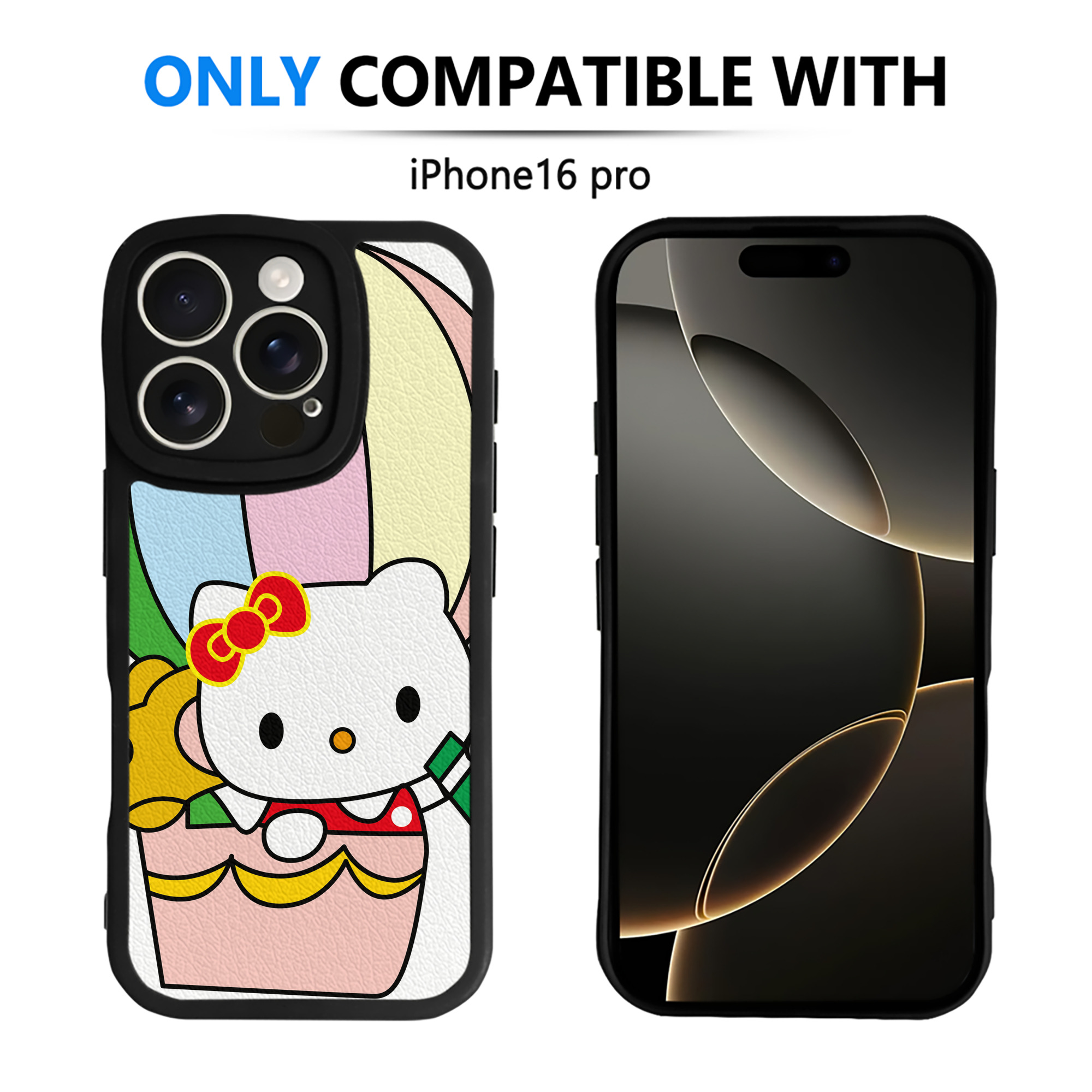 （画像用） Hello Kitty ハローキティ 【iPhone 16シリーズ対応】シリコンスマホケース（レザー調） 材質：シリコン